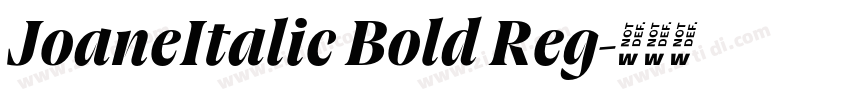 JoaneItalic Bold Reg字体转换